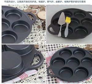 Sartén de hierro fundido de 7 tazas de cocina americana Popular, sartén antiadherente para tortilla de gofres, sartén de hierro fundido de 7 agujeros - Product Image 6