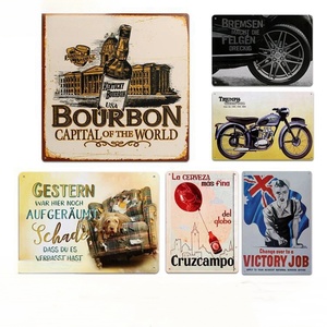 Plaque décorative en métal peinte sur mesure, style vintage, station-service, pour <span class=keywords><strong>voiture</strong></span> - Product Image 2