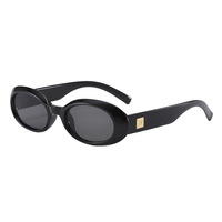 Kacamata Hitam Unisex UV400 PC  Kacamata Hitam Oval Full Frame Model Terbaru Musim Panas untuk Wanita Pria Berkendara di Luar Ruangan
