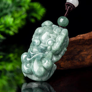Pendentif en jadéite naturelle Pi Xiu, bijoux de style chinois, unisexe, design original, cadeau avec certificat d'évaluation PX41 - Product Image 2