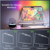 Barra de Luz LED RGBIC Moderna para Monitor de Juegos, de Aluminio, con Control por Aplicación, Sincronización con Música, Lámpara Colgante para Pantalla, Control Remoto Inalámbrico, para PC Gamer