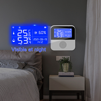 Capteur de température et d'humidité intelligent Tuya pour maison connectée, alarme, hygromètre, thermomètre, détecteur intérieur/extérieur, compatible Alexa et Google Home