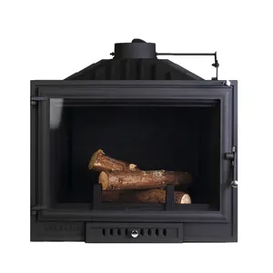 Indoor cast iron wood burning fireplace insert China wholesaler wood stove for family use