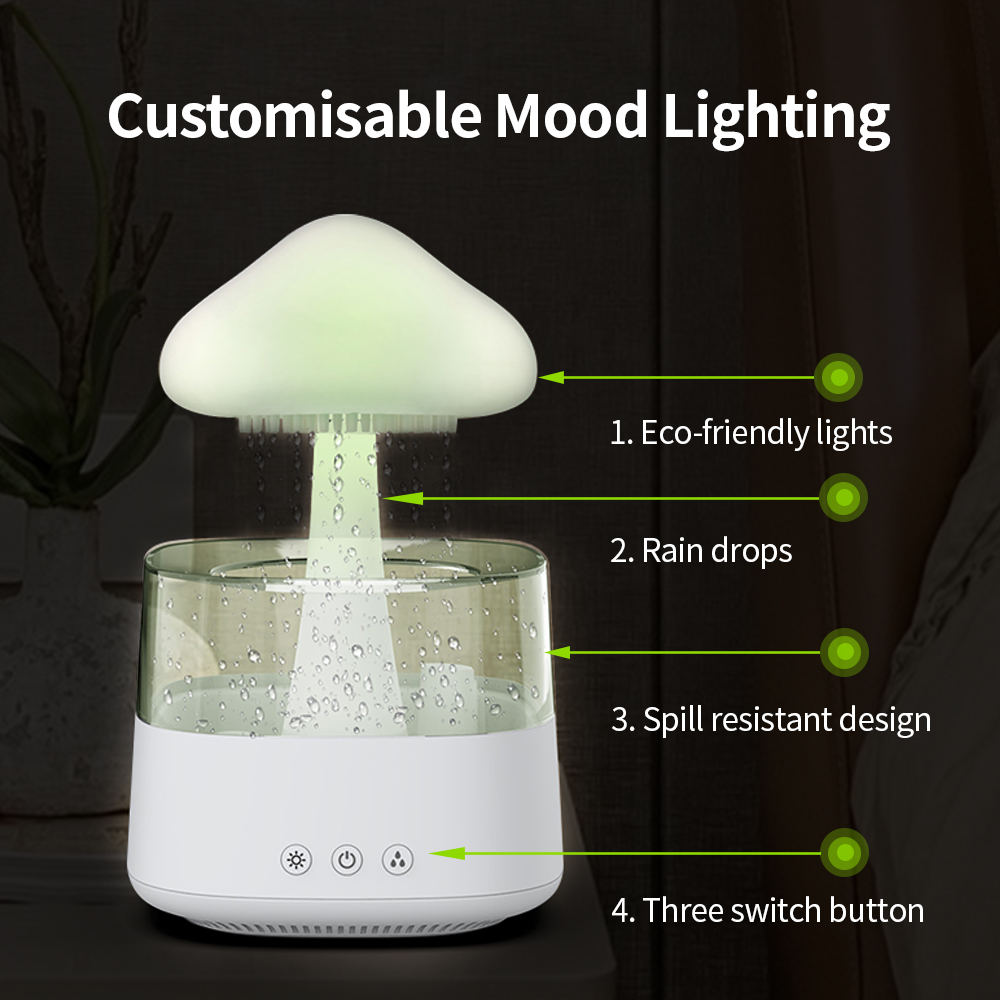 Rain Cloud Humidifier - Relaxing White Noise & Aromatherapy
