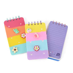 Quaderno <span class=keywords><strong>a</strong></span> Spirale con Copertina in Silicone per Ragazze e Bambini, Diario Kawaii <span class=keywords><strong>a</strong></span> <span class=keywords><strong>Righe</strong></span> Pastello, Blocco per Scrittura - Product Image 2
