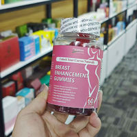 Gummies d'amélioration mammaire aux ingrédients naturels, vente en gros, haute qualité, 60 unités, directement de l'usine, pour la santé des femmes
