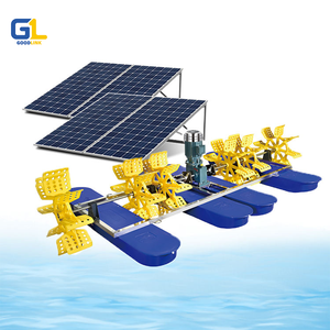 Aérateur <span class=keywords><strong>solaire</strong></span> Guanlian pour bassin à crevettes, 6 hélices, oxygénation de l'eau, machine d'aquaculture pour étang à poissons - Product Image 3