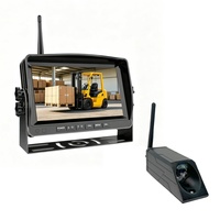 Système de caméra de recul pour chariot élévateur sans fil numérique AHD 7'' TFT avec enregistreur DVR portable, moniteur et base magnétique IR