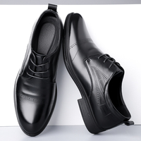 Chaussures habillées LST à empeigne en maille, semelle épaisse antidérapante, bout classique, design à lacets, polyvalentes pour le bureau