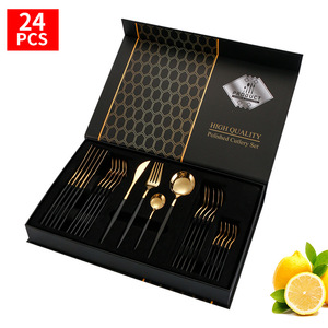 Bộ dao dĩa inox 24 món bán chạy quốc tế, hộp đựng kiểu dáng hiện đại, phong cách Tây Ban Nha, dành cho người nổi tiếng trên mạng - Product Image 3