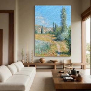 Art mural abstrait esthétique fait main sur toile, peinture de paysage contemporaine sur toile pour la maison et la galerie - Product Image 5
