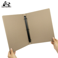 Carpeta de Bienvenida para Huéspedes Cinco Estrellas, Personalizable, de Cuero PU, con 2/3/4 Anillas, A5/A4, Cubierta para Menú, Perforada, para Uso en Hostelería, Colores Personalizados