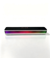 Barre de son LED RGB multicolore, Bluetooth 5.4, sortie 10W, 2 haut-parleurs externes à aimant de 52 mm, barre de son de bureau rechargeable