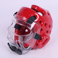 Casque de protection facial de boxe détachable pour enfants et adultes, en maille respirante, en alliage ABS, facile à nettoyer, pour Taekwondo/Sanshou