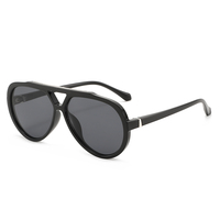 NWO T1815 Lunettes de soleil surdimensionnées à double pont et branches étroites, style rétro classique, tendance et originales, pour le voyage, nouveau style, vente en gros