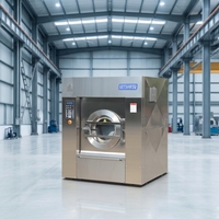 Mesin Cuci Laundry Otomatis Penuh Listrik Industri dengan Drum Stainless Steel Kapasitas 50kg Sistem Suspensi Canggih untuk