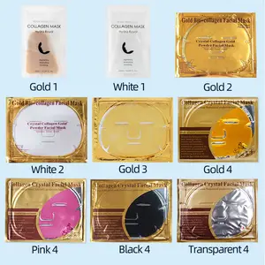 Custom Logo Facial Skincare Gold Hydrogel Mask Face Care Private Label Korean Cosmetic Pink Blue Collagen Gel Mask For Face