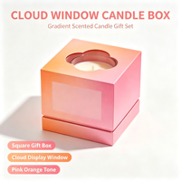 Boîte cadeau en papier personnalisée Cloud Window pour emballage de bougies parfumées