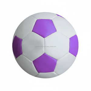 Balón de fútbol al por mayor tamaño 5 tamaño y peso oficial clásico rosa y blanco uso interior exterior fútbol duradero y duradero - Product Image 1