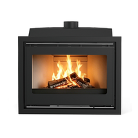 R1801A 16KW Intérieur Moderne Européen Intégré Chauffage À Bois Poêle À Bois Insert Cheminée À Bois pour Salon Villa