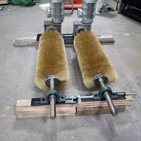 Brosse nettoyante motorisée à rouleaux pour convoyeur électrique, à largeur de bande variée, avec poils en nylon personnalisés, pour usine ciment