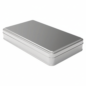 Lata Rectangular 1 lt Baklava Caja de Dulces 140x240x36mm 1 lt Tapa Deslizante - Product Image 2