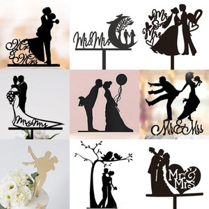 Decorazione per Torta Nuziale 'Mr and Mrs' in Acrilico, Accessori per Feste di Anniversario e Decorazioni con Scritta 'Just Married' - Product Image 5