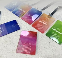 Badge d'identification personnalisé en acrylique – Badges de poitrine colorés en acrylique pour employés, cartes d'identité scolaires et de département, cartes professionnelles