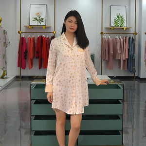 Guixiu <span class=keywords><strong>camicia</strong></span> da <span class=keywords><strong>notte</strong></span> da donna in raso <span class=keywords><strong>camicia</strong></span> da <span class=keywords><strong>notte</strong></span> <span class=keywords><strong>manica</strong></span> <span class=keywords><strong>lunga</strong></span> da donna stampa indumenti da <span class=keywords><strong>notte</strong></span> con bottone per dormire <span class=keywords><strong>camicia</strong></span> abito - Product Image 1