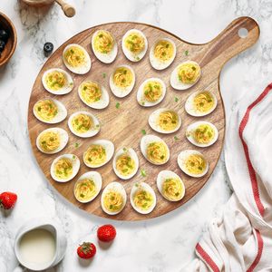 <span class=keywords><strong>Plateau</strong></span> à œufs farcis en bois réversible <span class=keywords><strong>Plateau</strong></span> à œufs farcis Planche à charcuterie Acacia Support à œufs farcis Planche à découper <span class=keywords><strong>Plateau</strong></span> à fromage - Product Image 5