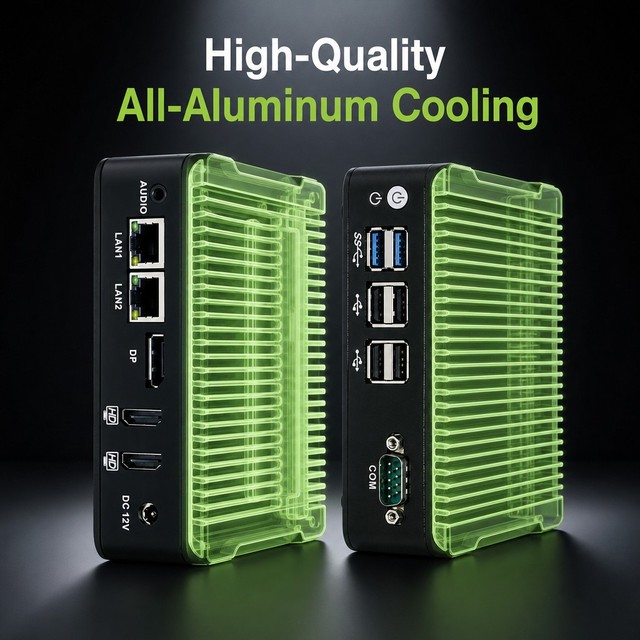 Mini Industrial PC Intel J3160 Fanless Computer 2 LAN 6 USB 3 Display 4K Output All Aluminum Embedded PC for Automation