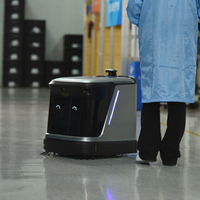Robot de nettoyage commercial électrique 24V à conduite autonome par IA, robot de balayage à roulettes doubles, aéroports, hôtels, bureaux, intelligent