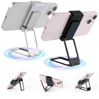 Support de téléphone portable magnétique réglable double anneau support de téléphone pliant universel support de bureau flexible pour lit pliable dos