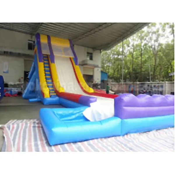 Lớn Inflatable Hippo Slides Inflatable Nổi Trượt Nước Giải Phóng Mặt Bằng Với Hồ Bơi Inflatable Slide Giant