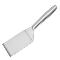 Spatule à grattoir en métal en acier inoxydable-Spatule à grattoir pour hamburger-Idéal pour barbecue et plaque chauffante à dessus plat