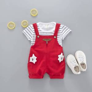 Bambini ragazza set di <span class=keywords><strong>abbigliamento</strong></span> fornitori vestiti per bambini vestito Boutique cotone bambini vestono indossare camicie + tute estate all'ingrosso - Product Image 2