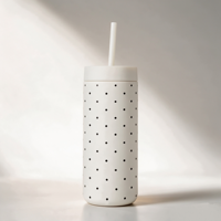 Gobelets isothermes personnalisés en acier inoxydable de 16 oz, finition thermolaquée, avec couvercles et pailles, pour la vente en gros