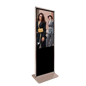 Floor standing vertical touch screen kiosk 4k indoor advertising player display screen lcd digital signage