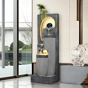 Quanfangyuan Modern Feng Shui Water Fountain Resin Indoor Decor Office Living Room Entryway Feature - Product Image 3