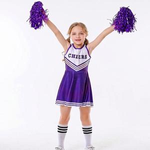 Ensembles d'uniformes de cheerleading personnalisés pour filles, impression de logo d'équipe, couleurs et designs personnalisés, 100% polyester, service OEM de haute qualité - Product Image 1