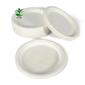 Stoviglie da 9 pollici usa e getta di canna da zucchero compostabili per feste che si occupano di piatti di bagassa eco-friendly