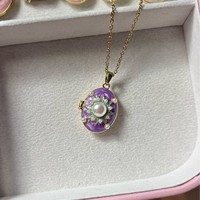 CAIOOCHE Messing Zirkon Öl-Anhänger, neu, zum Öffnen und Schließen, Liebesanhänger, DIY-Charms, bemalt, 18K Gold, individuelle Charms für die Schmuckherstellung