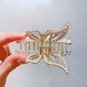 Mode douce perle Hairgrip épingle à cheveux coréen strass papillon cheveux griffes doré métal <span class=keywords><strong>crabe</strong></span> pince à cheveux pour les filles - Product Image 5