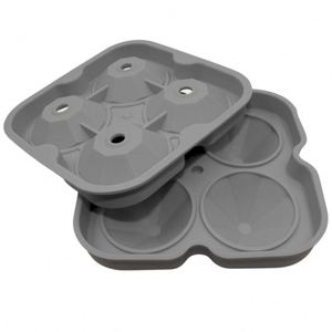 Moules à glaçons en silicone en forme de diamant pour whisky et cocktails, flexibles avec entonnoir, dépose facile, sans BPA, pour bar - Product Image 2