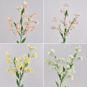 Fleurs artificielles Yoshinobu, fleurs en soie à tige unique, rose, blanc, jaune, violet, bleu, décoration de la maison, bouquet - Product Image 4