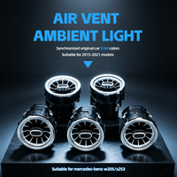 3 couleurs, 64 couleurs, éclairage ambiant LED pour turbine de ventilation, sortie d'air avant et arrière pour Mercedes Benz Classe C W205 GLC X253