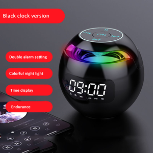 G9 Màu Xanh Răng 5.0 Loa Với LED Kỹ Thuật Số Đồng Hồ Báo Thức Âm Nhạc Máy Nghe Nhạc Không Dây Bóng Hình Dạng Đồng Hồ Loa Mini Loa - Product Image 1