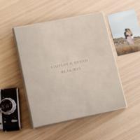 Album photo personnalisé avec reliure à anneaux en tissu, estampage à chaud ou gaufrage or, avec pochettes pour photos 4x6, album à glissière, capacité de 400 photos
