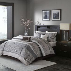 DB 7-Piece Jacquard <b>Comforter</b> <b>Set</b> Floral Solid Printed Woven Technique Soft Cotton King Super King Home Wedding Hospital - Product Image 1