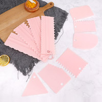 Ensemble de grattoirs de décoration de gâteaux en plastique coupe-pâte à dents longues spatule plus lisse à gâteau outils de glaçage de cuisson